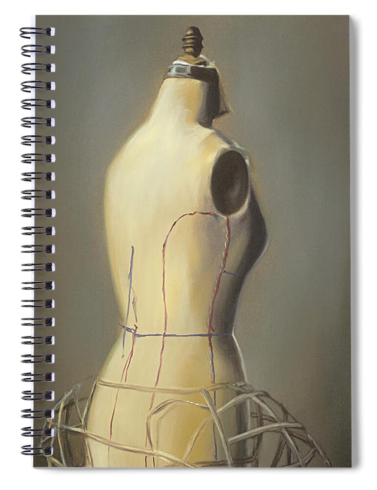 Mannequin Art Spiral Notebook featuring the painting On the Mani 1 by Roxanne Dyer