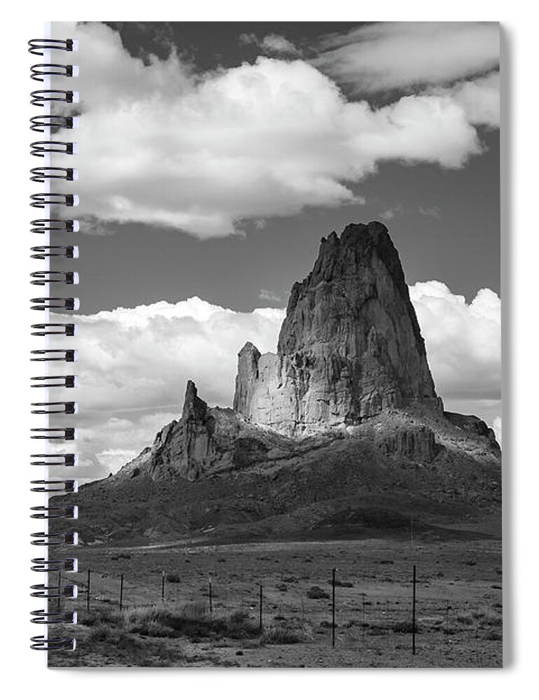 Black And White Spiral Notebook featuring the photograph On the Road to Monument Valley Utah by Mary Lee Dereske