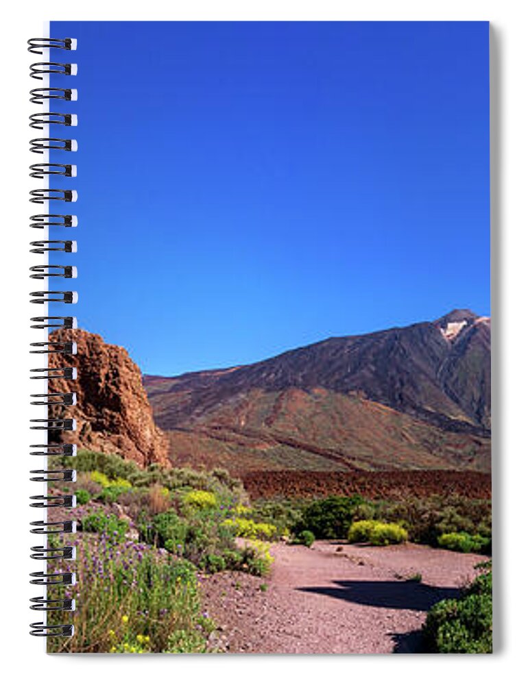 Mountains Spiral Notebook featuring the photograph On the way to Mount Teide by Sun Travels