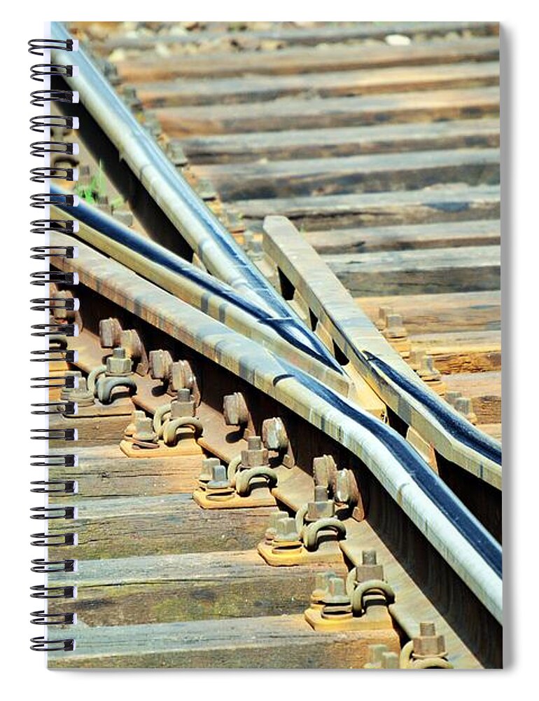On Track Spiral Notebook featuring the photograph On Track by Thomas Schroeder