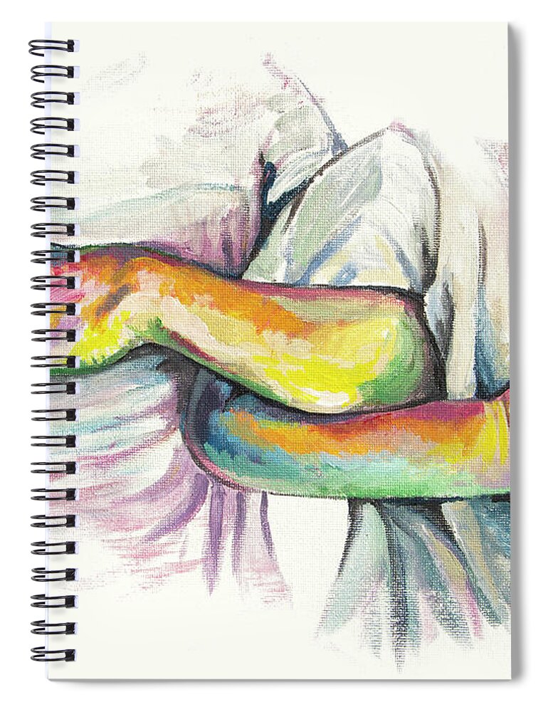 Unity Spiral Notebook featuring the painting One Another by Aaron Spong