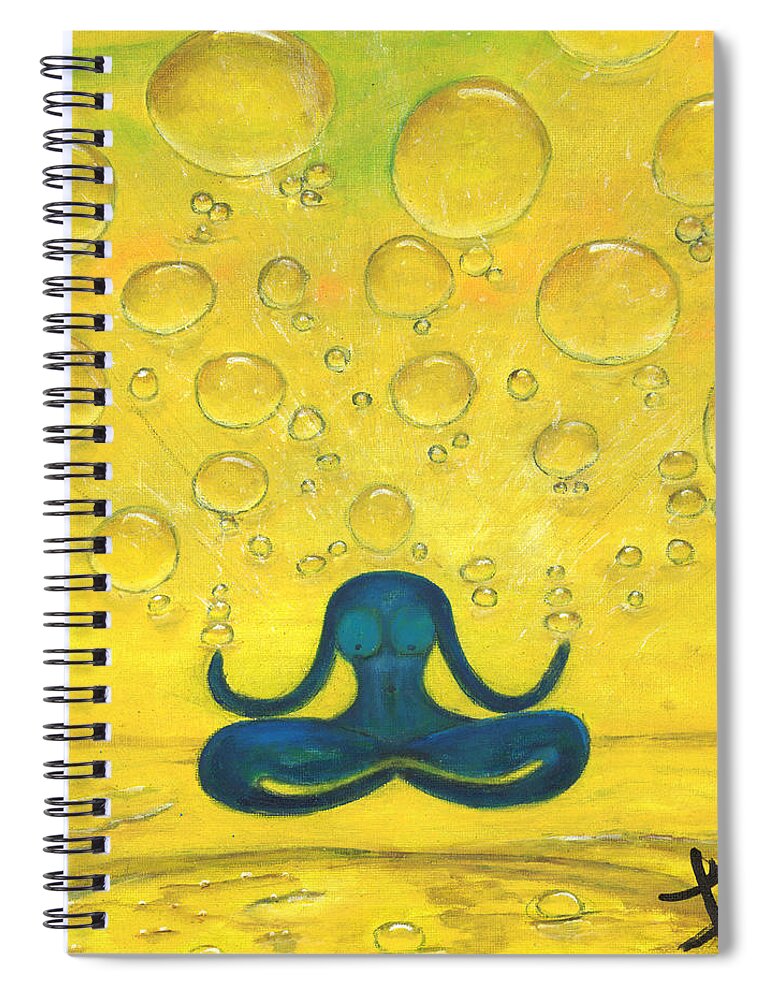 Spirituality Spiral Notebook featuring the painting One Consciousness by Esoteric Gardens KN