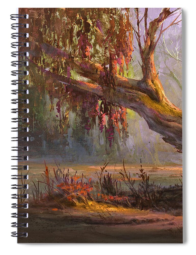 Michael Humphries Spiral Notebook featuring the painting One Direction by Michael Humphries