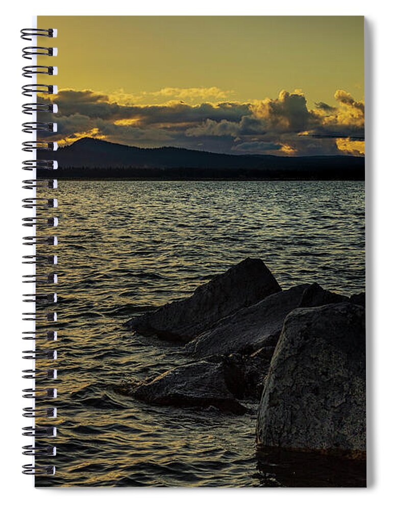 Eagle Lake Spiral Notebook featuring the photograph One More Cast by Mike Lee