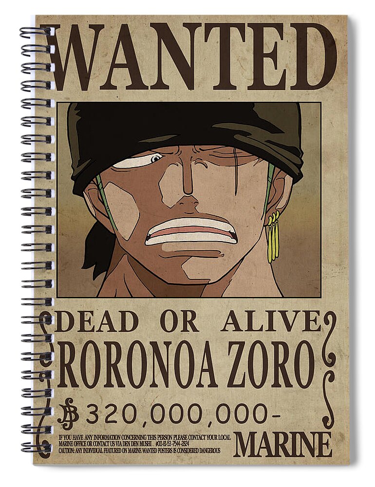 Zoro Bounty Wanted Poster One Piece Sticker by Anime One Piece