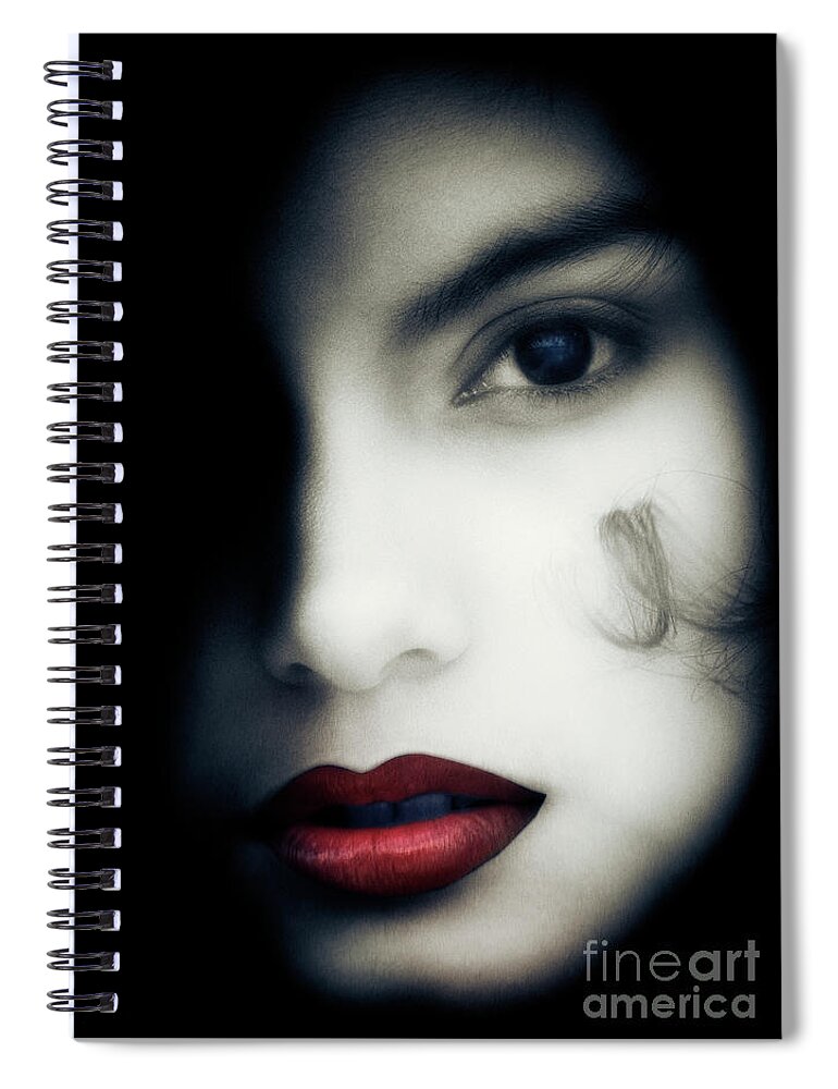 Nag817089g Spiral Notebook featuring the photograph One Shade of Red by Edmund Nagele FRPS