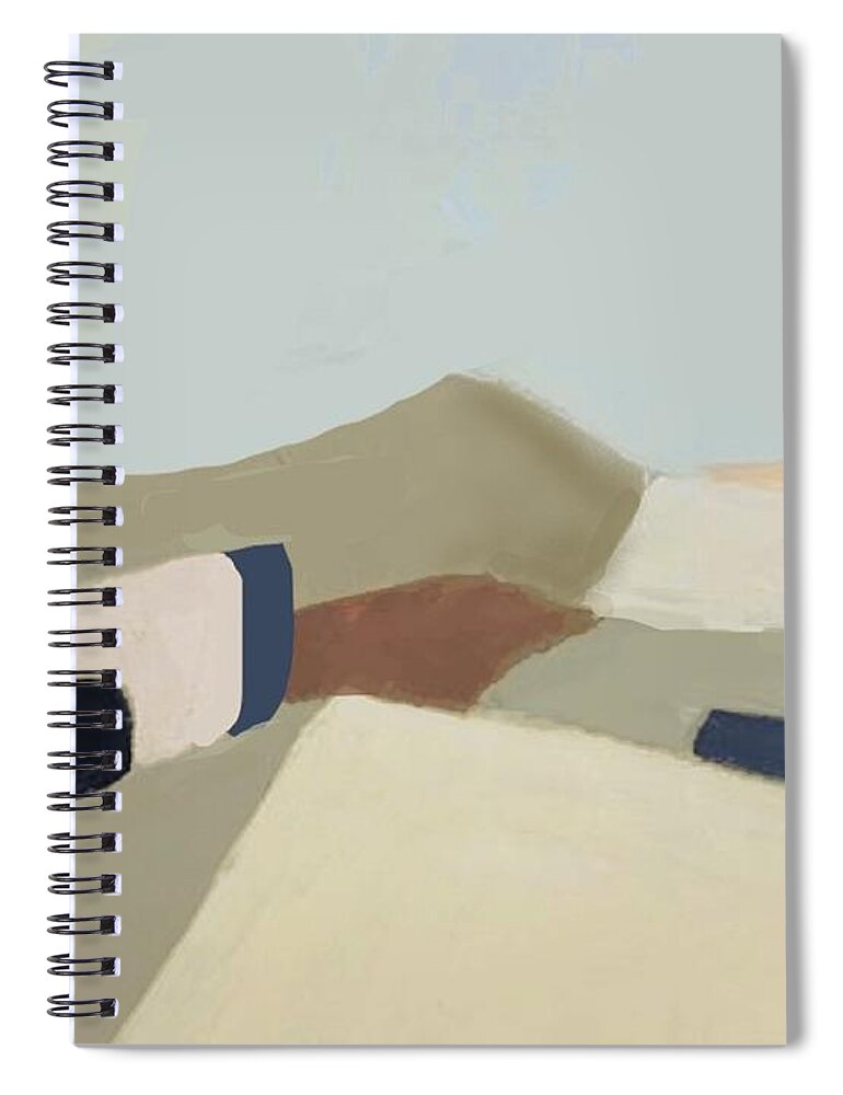 Road Spiral Notebook featuring the painting Open road - abstract landscape by Vesna Antic
