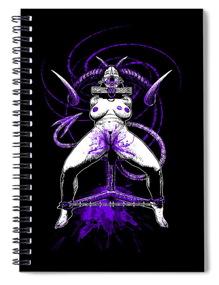 Tony Koehl Spiral Notebook featuring the mixed media Open Wide by Tony Koehl