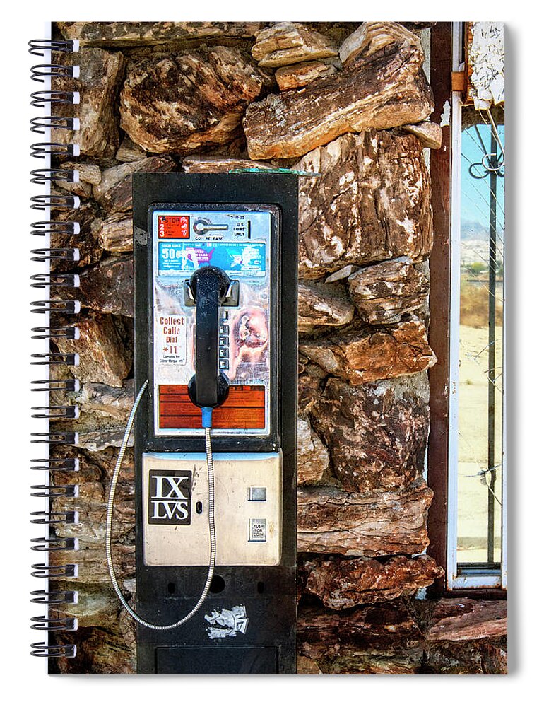 Pay Phone Spiral Notebook featuring the photograph Operator by Carmen Kern