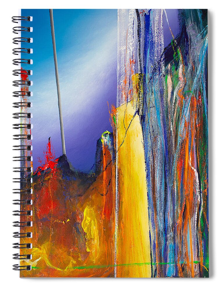 Derek Kaplan Spiral Notebook featuring the painting Opt.2.21 'See you In My Dreams' by Derek Kaplan