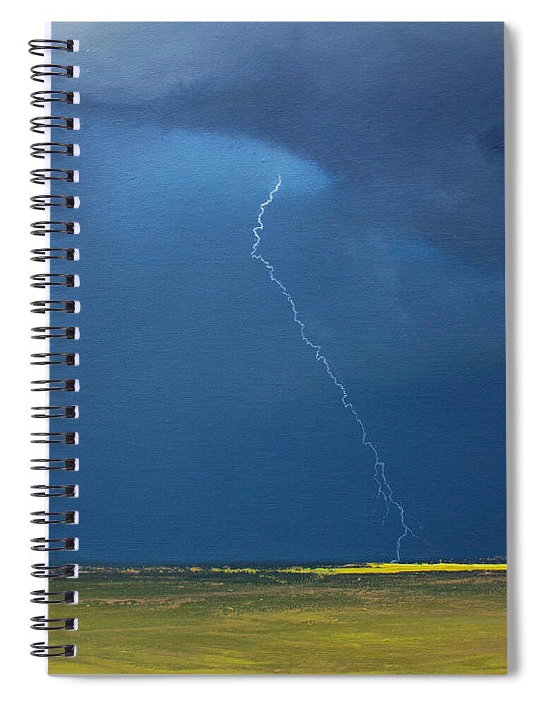 Derek Kaplan Spiral Notebook featuring the painting Opt.3.21 'Storm' by Derek Kaplan