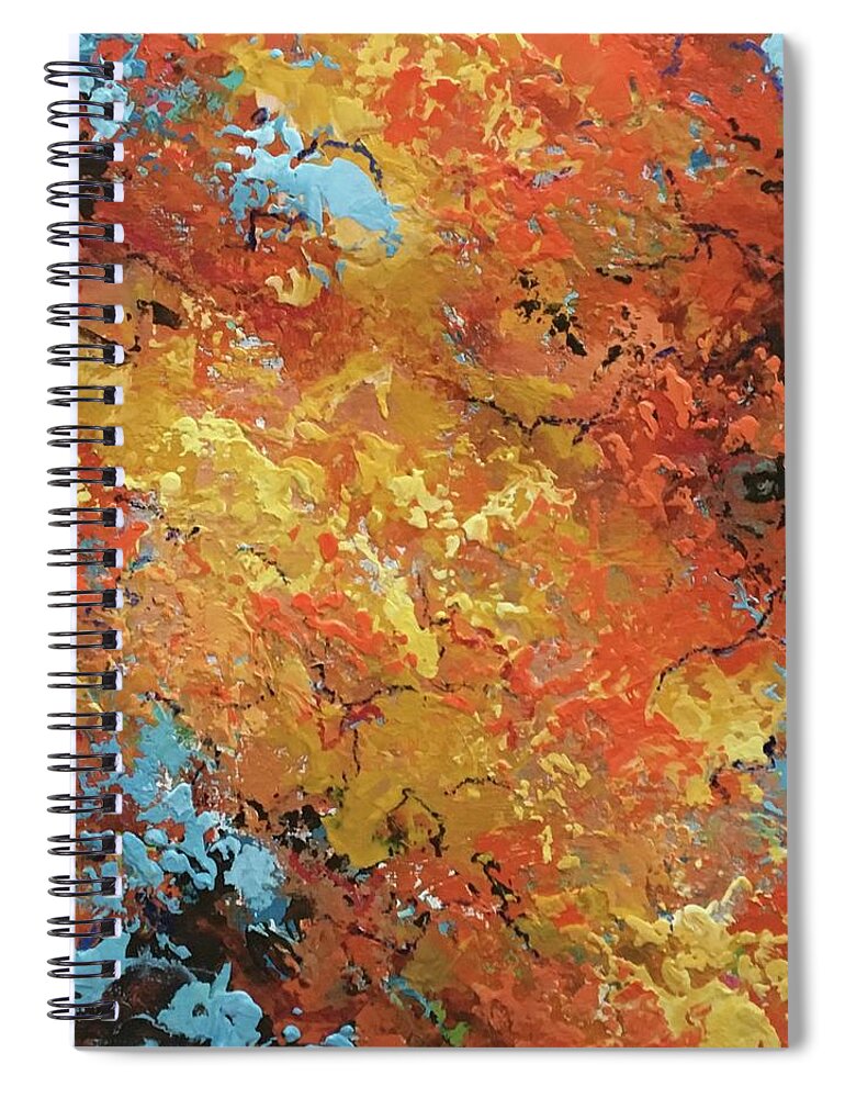 Acrylic Painting Spiral Notebook featuring the photograph Orange and Blue by Suzzanna Frank