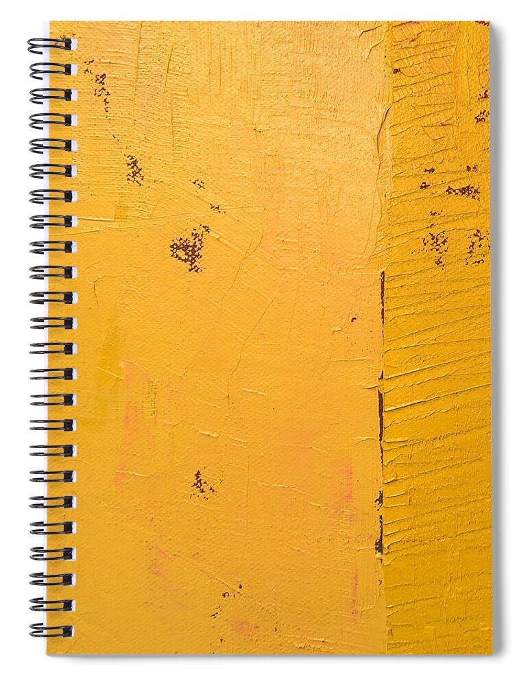 Abstract Paintings Spiral Notebook featuring the painting Orange Pineapple by Michelle Calkins