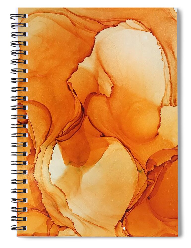 Abstract Spiral Notebook featuring the painting Orange you glad? by Eric Fischer