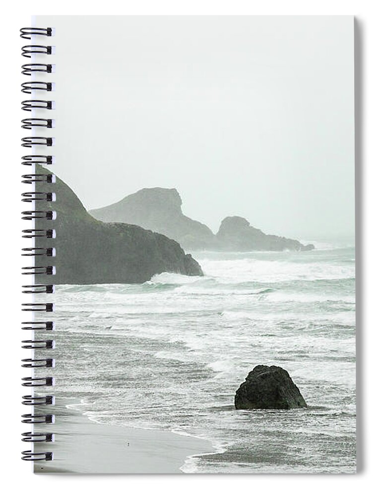 Landscape Spiral Notebook featuring the photograph Oregon Coast-2 by Claude Dalley