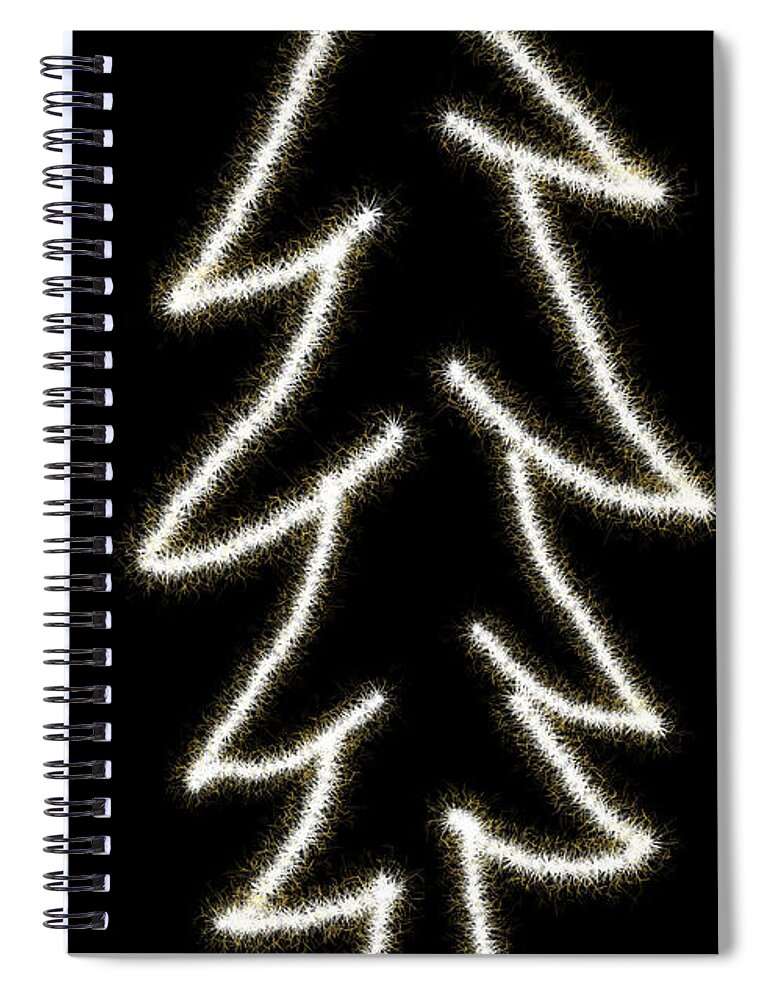 Digital Spiral Notebook featuring the digital art Original Auranaturart's Christmas Tree by Auranatura Art