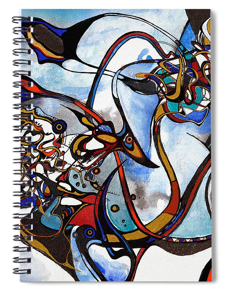 Ornamental Painting Spiral Notebook featuring the painting Ornamental Painting No.4 by Wolfgang Schweizer