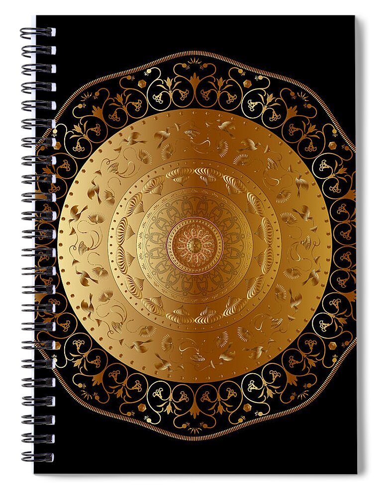 Mandala Spiral Notebook featuring the digital art Ornativo Vero Circulus No 4204 by Alan Bennington