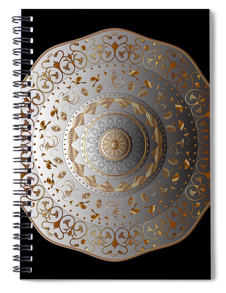 Mandala Spiral Notebook featuring the digital art Ornativo Vero Circulus No 4205 by Alan Bennington
