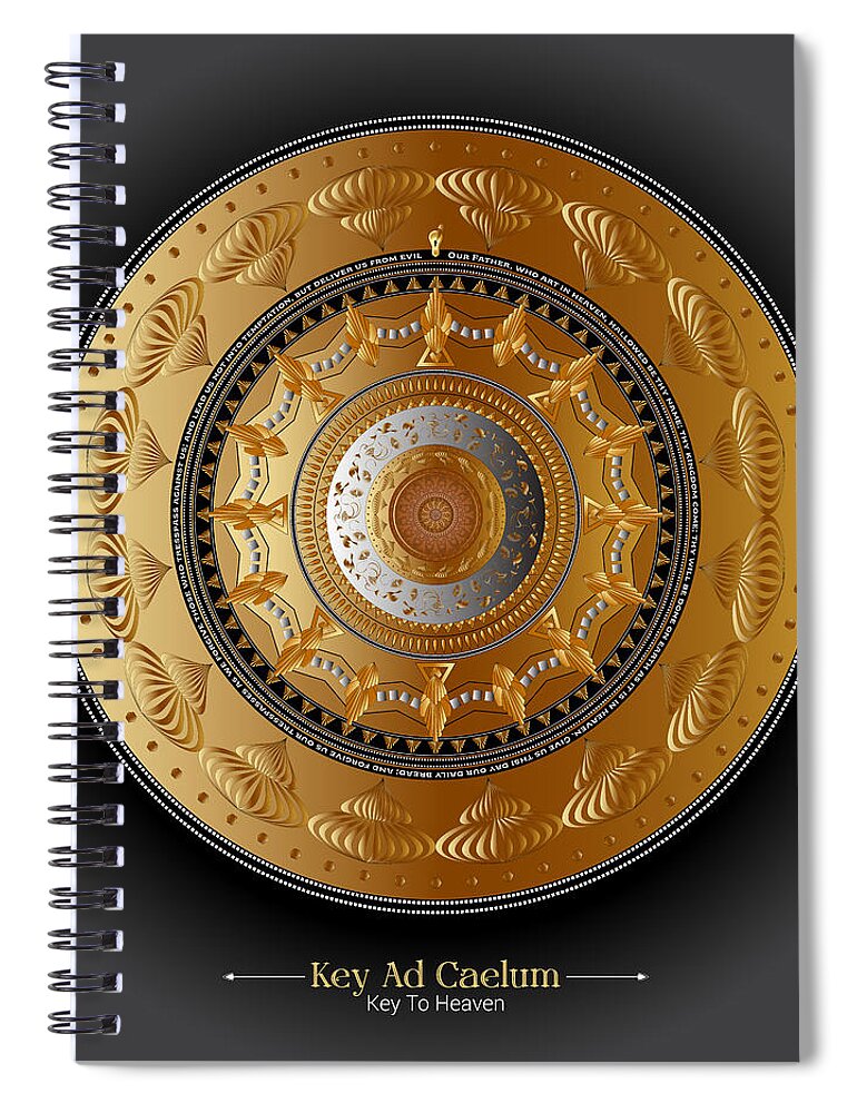 Mandala Graphic Spiral Notebook featuring the digital art Ornativo Vero Circulus No 4266 by Alan Bennington