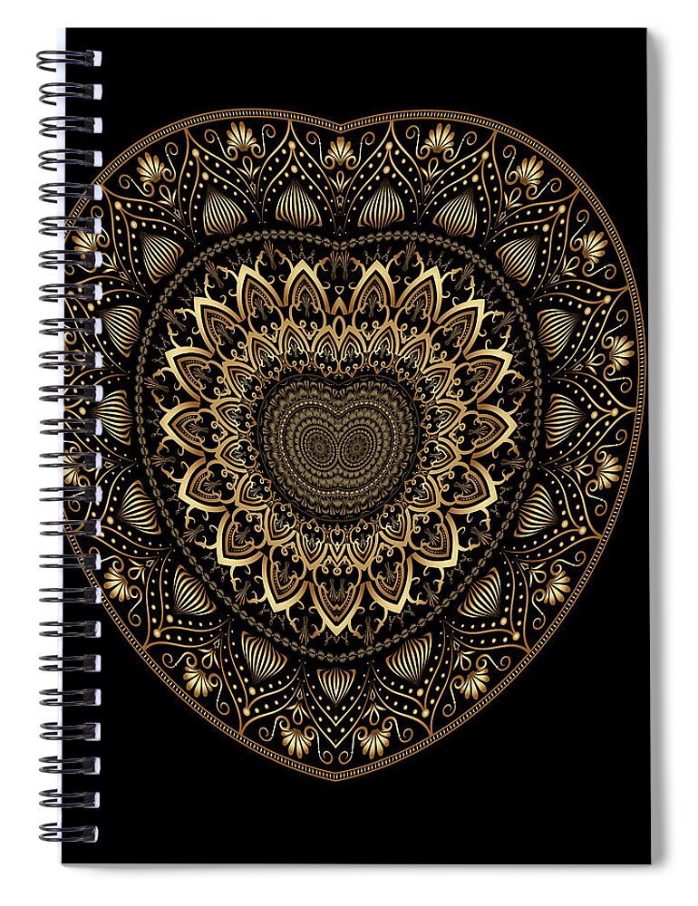 Mandala Graphic Spiral Notebook featuring the digital art Ornativo Vero Circulus No 4272 by Alan Bennington