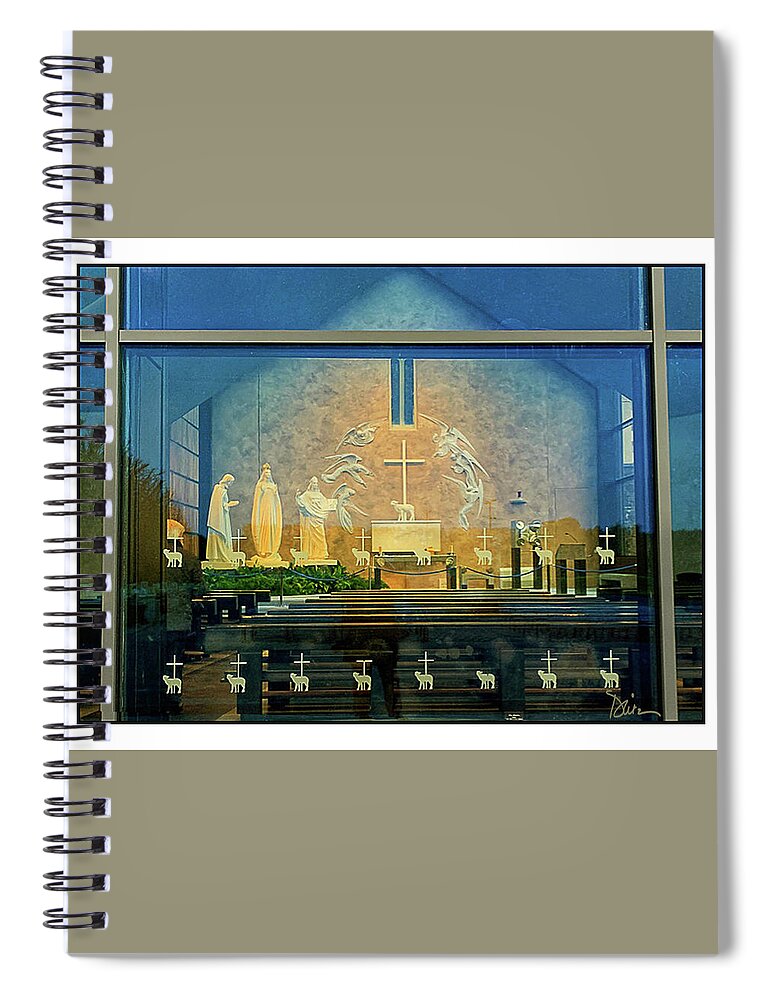 Shrine Spiral Notebook featuring the photograph Our Lady of Knock Shrine-Ireland by Peggy Dietz