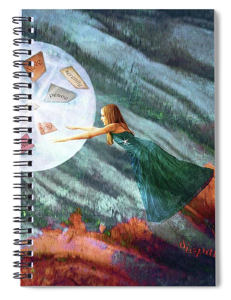 Spiritual Spiral Notebook featuring the photograph Out of Darkness by Shara Abel