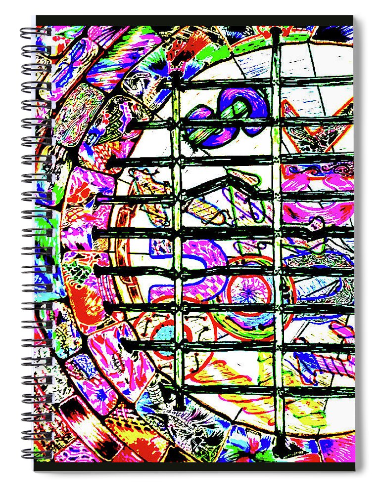 Drawing Spiral Notebook featuring the drawing Out Of Luck by Anna Adams