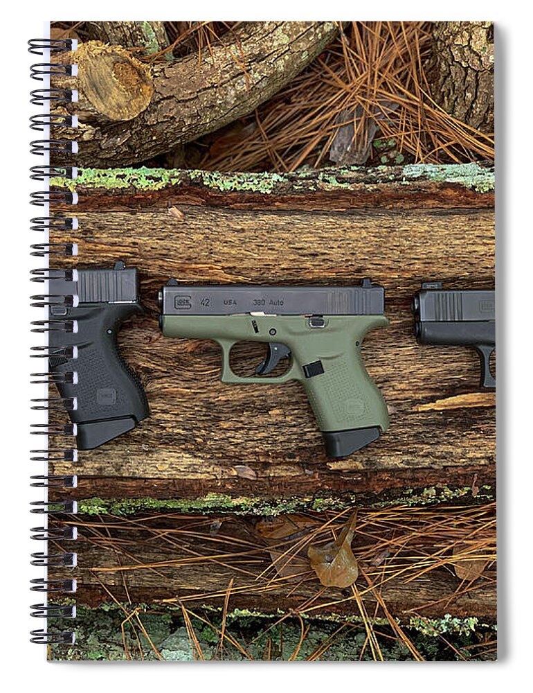 Gun Spiral Notebook featuring the photograph Outdoor Protection by Dale Powell