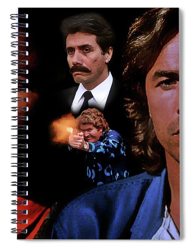 Miami Vice Spiral Notebook featuring the digital art Over the Line 3 by Mark Baranowski