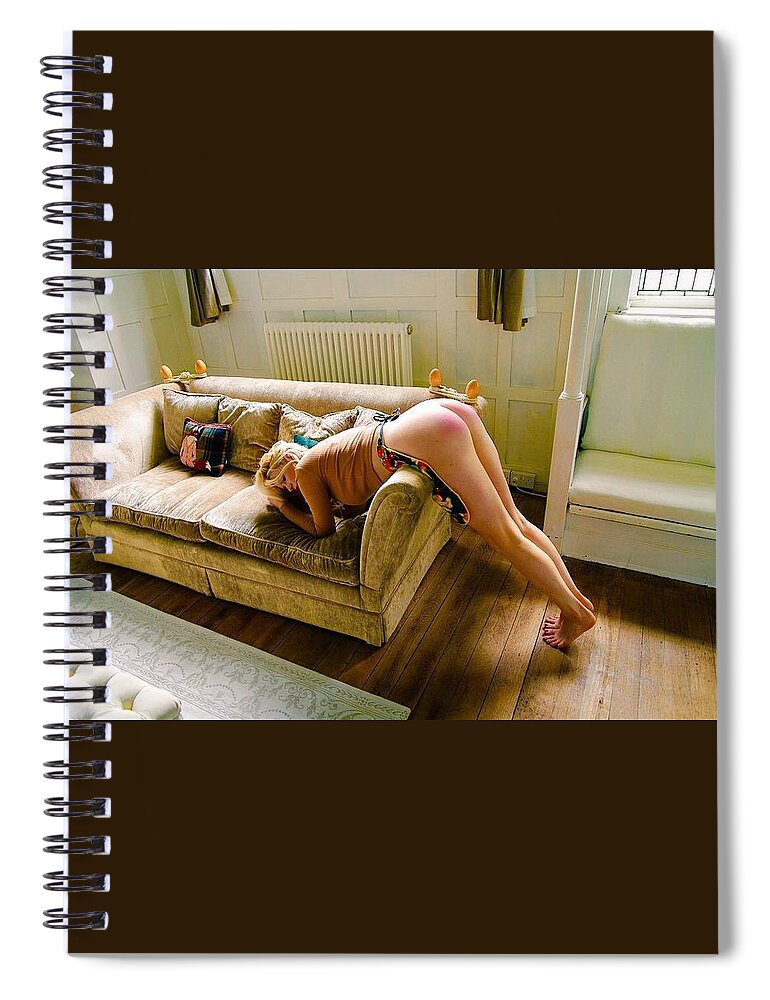 Bent Spiral Notebook featuring the photograph Over the sofa arm by Asa Jones