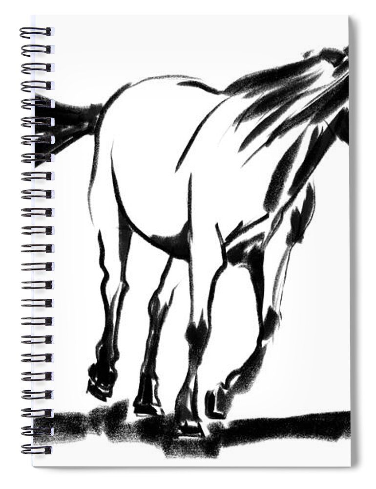 Horse Spiral Notebook featuring the painting Horse Suki by Go Van Kampen