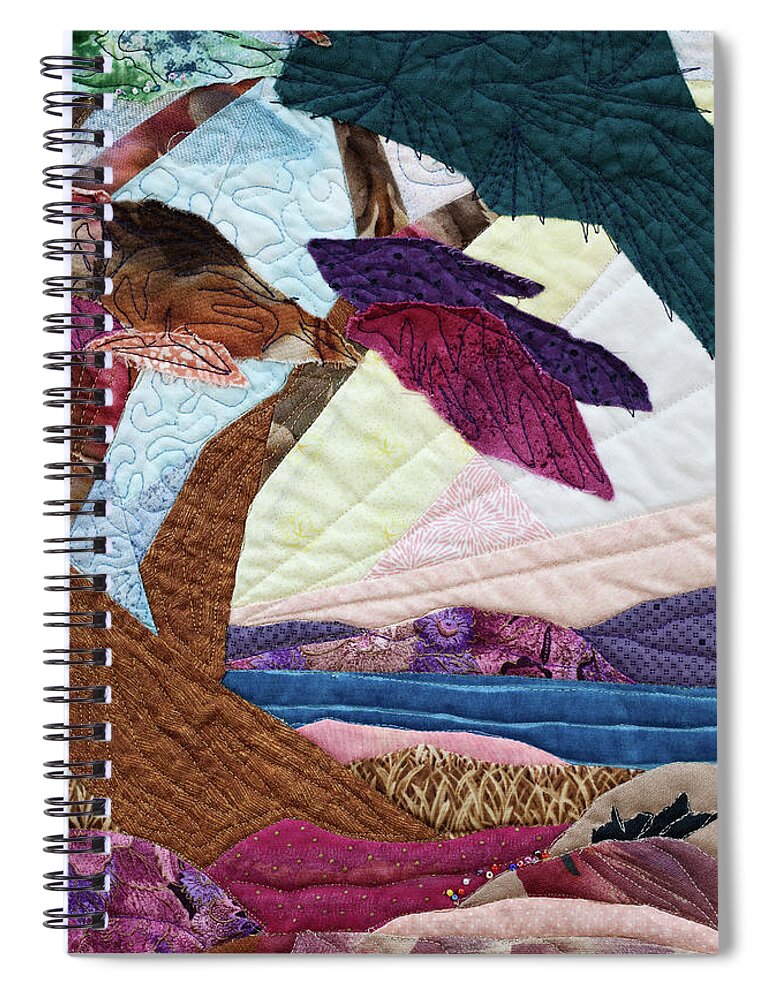 Pacific Beach Spiral Notebook featuring the mixed media Pacific Beach 2 by Vivian Aumond