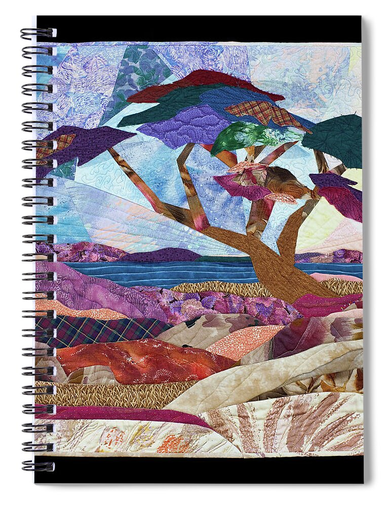 Pacific Spiral Notebook featuring the mixed media Pacific Beach by Vivian Aumond
