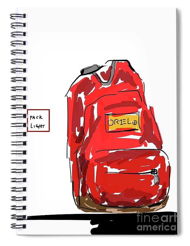  Spiral Notebook featuring the painting Pack Light by Oriel Ceballos