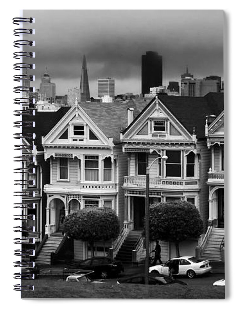 Alamo Square Spiral Notebook featuring the photograph Painted Ladies by Frank Lee