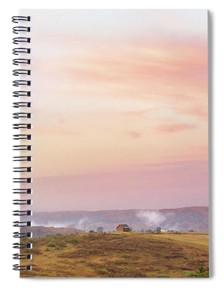 Dream Home Spiral Notebook featuring the photograph Painted Sky - Hilltop Vista by Rehna George