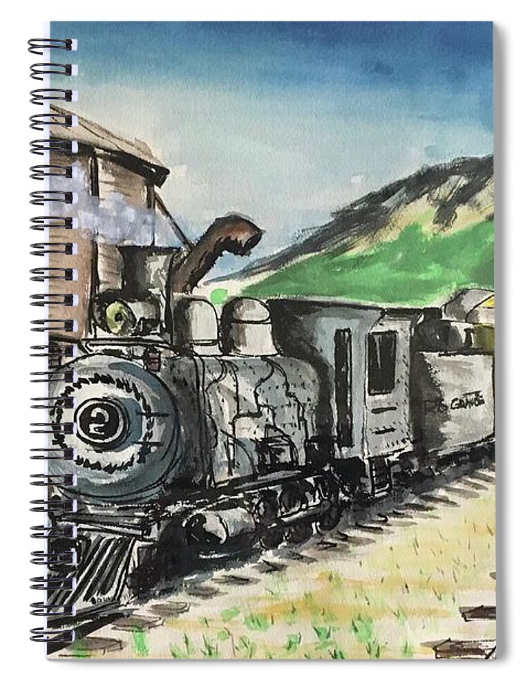 High School Spiral Notebook featuring the painting Painting from High School by Glen Neff