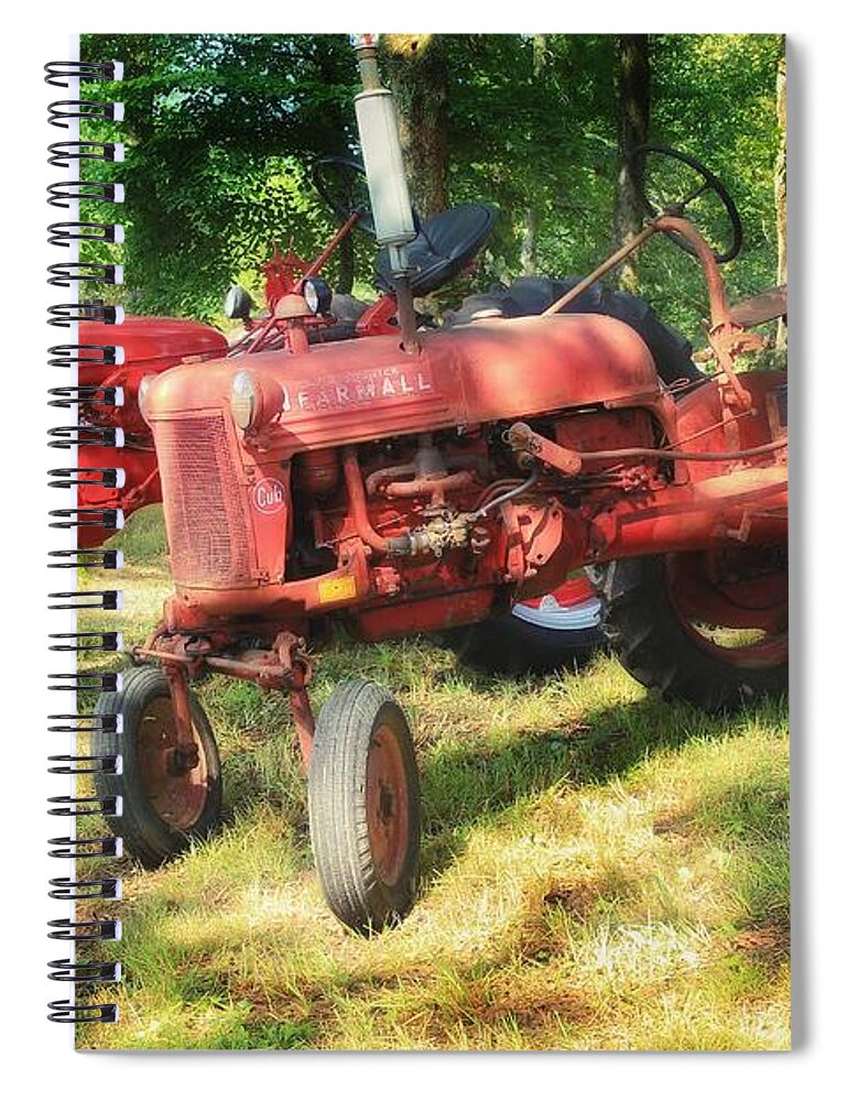 Farmall Spiral Notebook featuring the photograph Pair of Farmalls by Mike Eingle