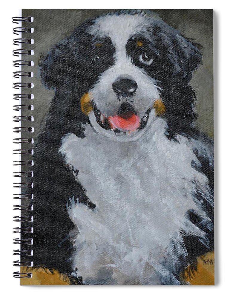 Walt Maes Spiral Notebook featuring the painting pal by Walt Maes