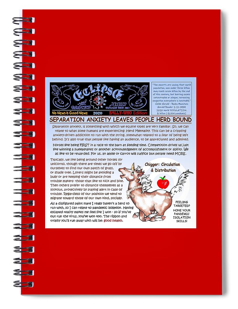 Reporter Art Spiral Notebook featuring the mixed media Isolation Skills by Dawn Sperry