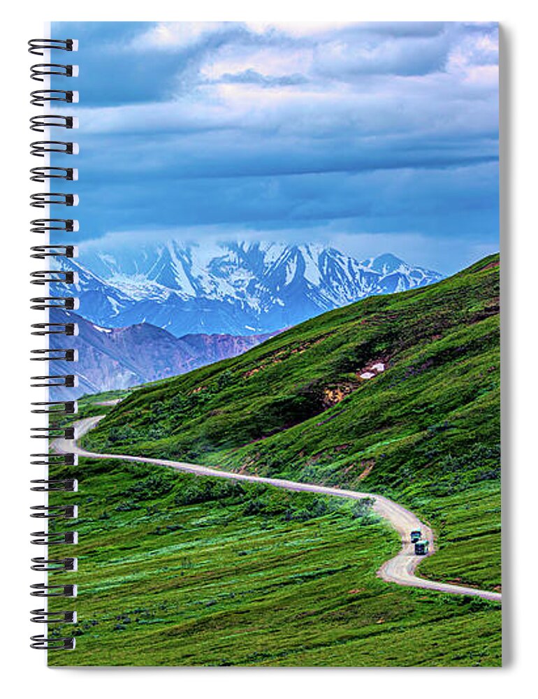 Denali Spiral Notebook featuring the photograph Panoramas of Denali National Park by Douglas Wielfaert