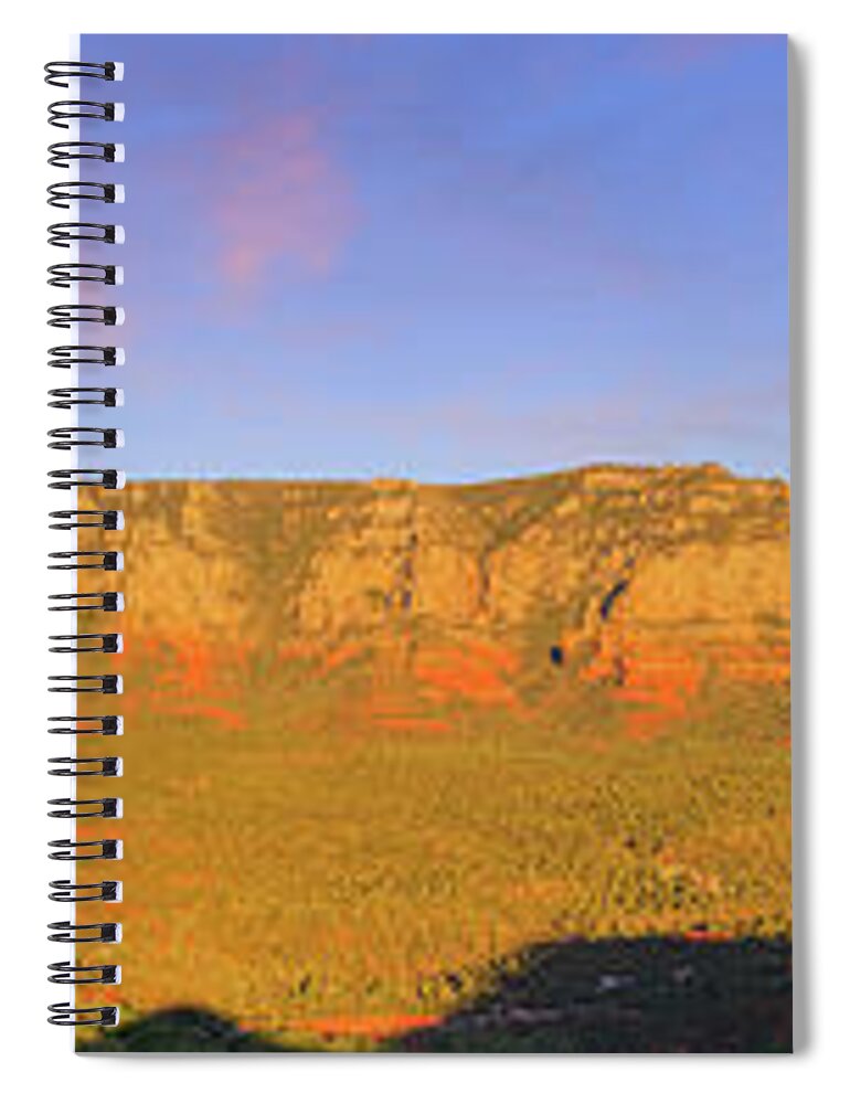 Color Image Spiral Notebook featuring the photograph Panoramic image from Sedona by Henk Meijer Photography