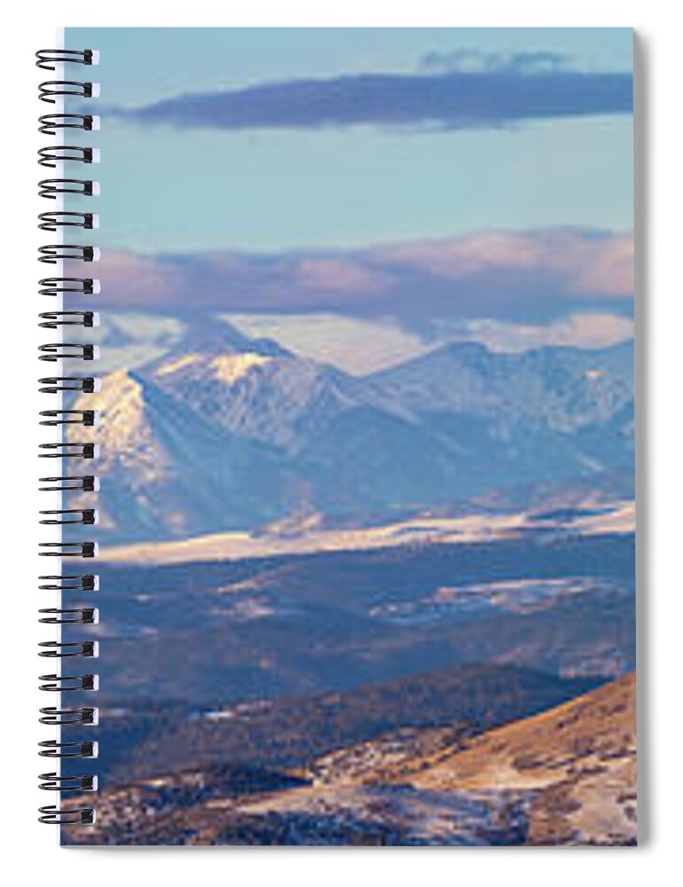 Sangre De Cristo Spiral Notebook featuring the photograph Panoramic Sunrise on the Sangre de Cristo by Steven Krull