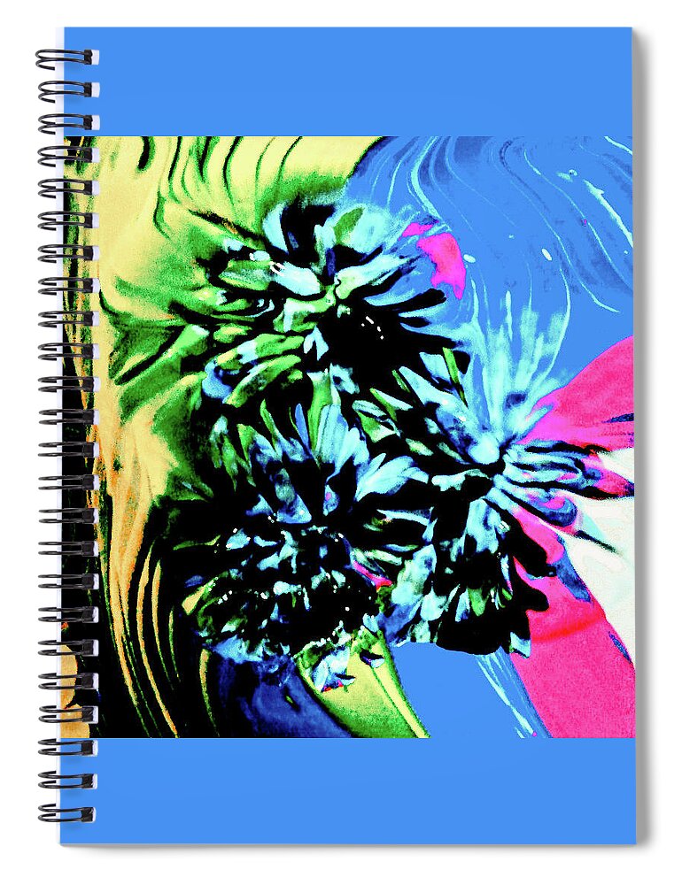 Flower Spiral Notebook featuring the painting Paradise Flower by Anna Adams