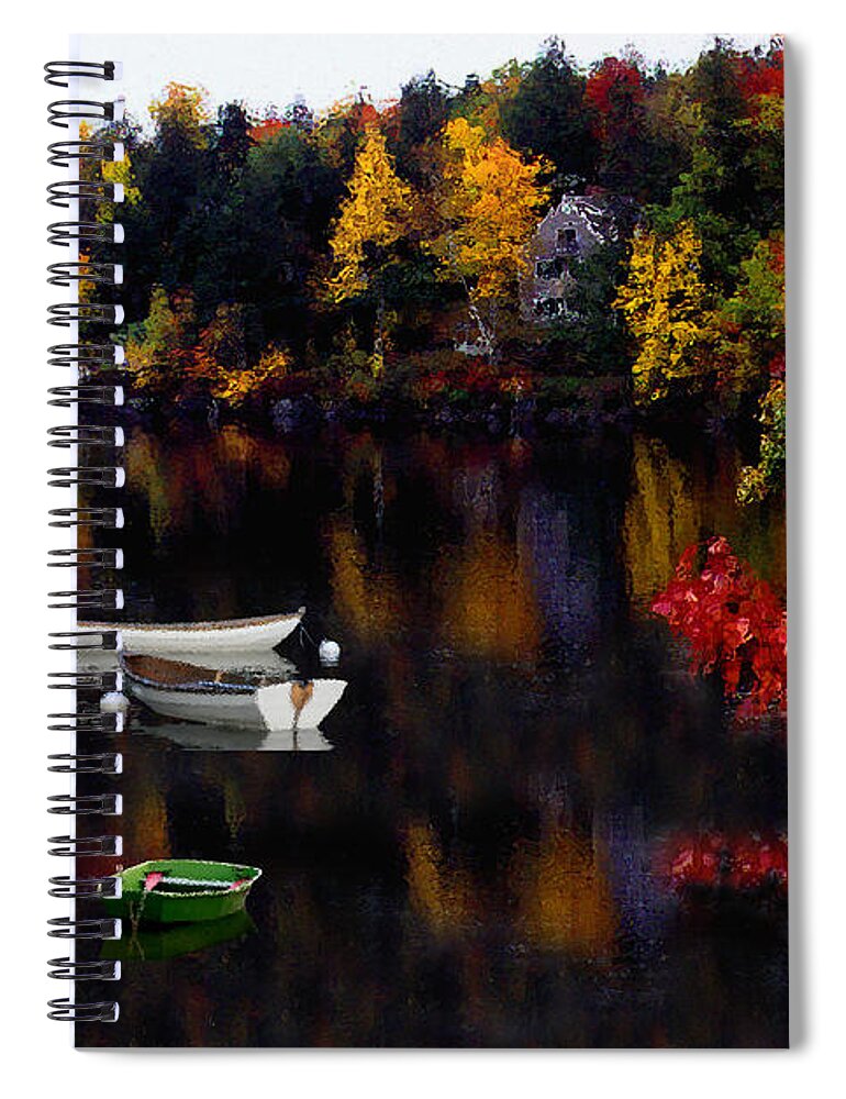 Newfound Spiral Notebook featuring the photograph Paradise Point Dingies by Wayne King