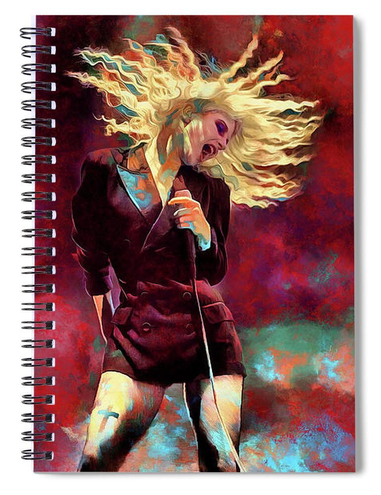 Paramore Rock Band Spiral Notebook featuring the mixed media Paramore Hayley Williams Art Careful by The Rocker Chic
