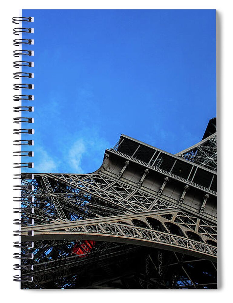 Paris Spiral Notebook featuring the photograph Paris Eiffel Tower by Wilko van de Kamp Fine Photo Art