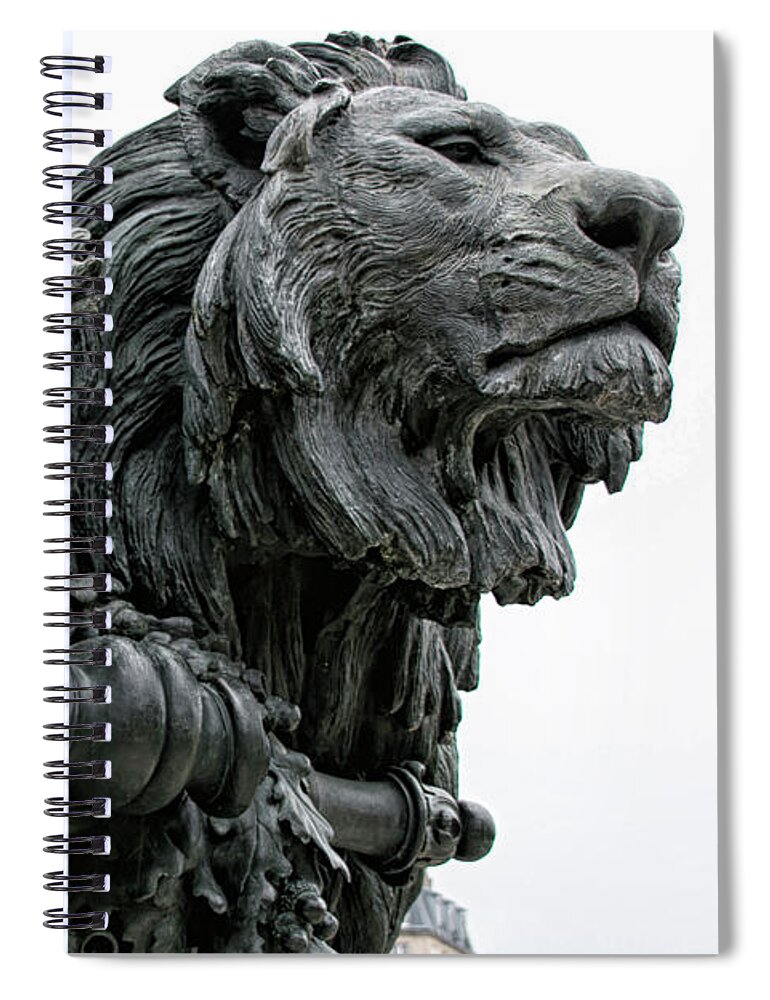Paris Spiral Notebook featuring the photograph Paris Statue 1 by Lisa Chorny