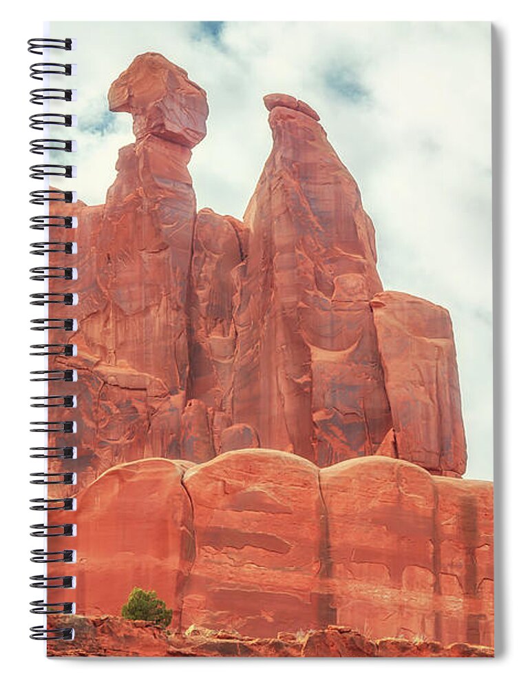 Landscape Spiral Notebook featuring the photograph Park Avenue Trail Rock Formations by Marc Crumpler